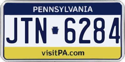 PA license plate JTN6284