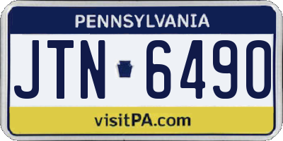 PA license plate JTN6490