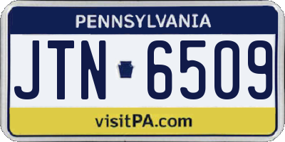 PA license plate JTN6509