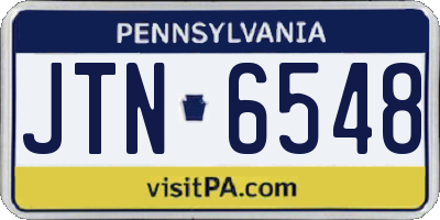 PA license plate JTN6548