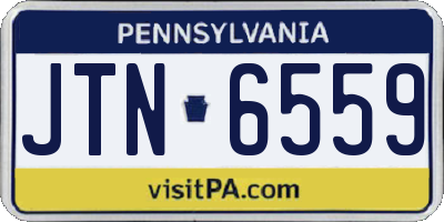 PA license plate JTN6559
