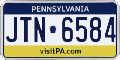 PA license plate JTN6584