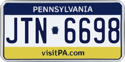 PA license plate JTN6698