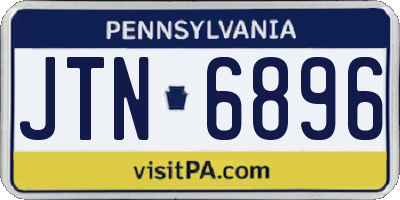 PA license plate JTN6896