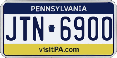 PA license plate JTN6900