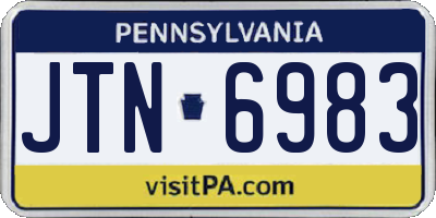 PA license plate JTN6983