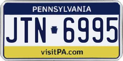 PA license plate JTN6995