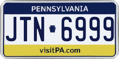 PA license plate JTN6999