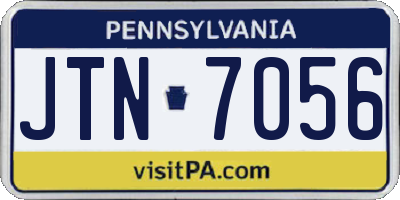 PA license plate JTN7056