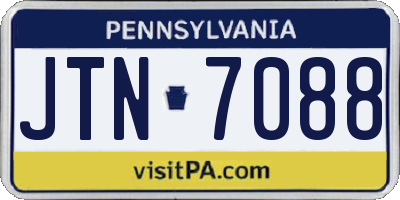 PA license plate JTN7088