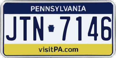 PA license plate JTN7146