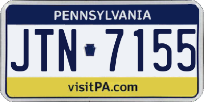 PA license plate JTN7155