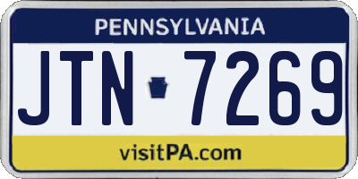 PA license plate JTN7269