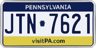 PA license plate JTN7621