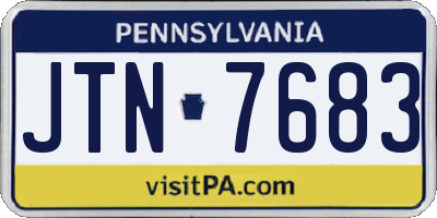 PA license plate JTN7683