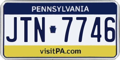 PA license plate JTN7746