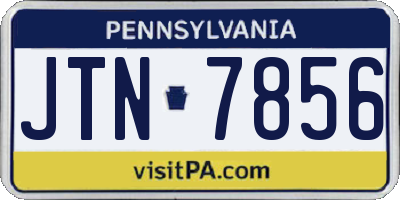 PA license plate JTN7856