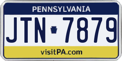 PA license plate JTN7879