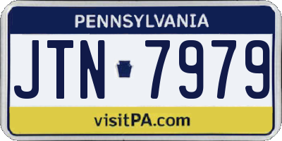 PA license plate JTN7979