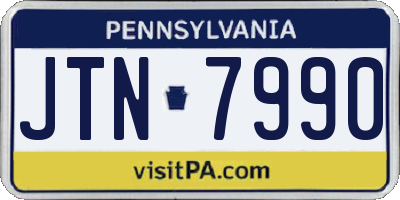 PA license plate JTN7990