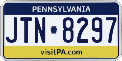 PA license plate JTN8297