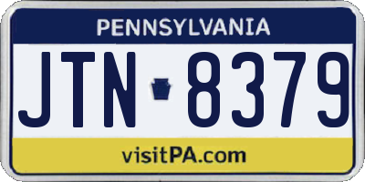 PA license plate JTN8379