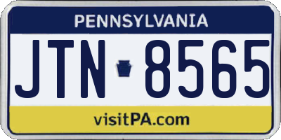 PA license plate JTN8565
