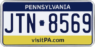 PA license plate JTN8569