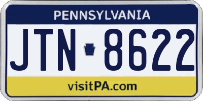 PA license plate JTN8622