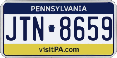 PA license plate JTN8659