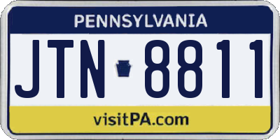 PA license plate JTN8811