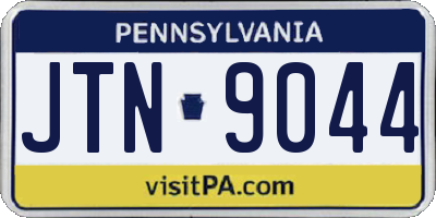 PA license plate JTN9044