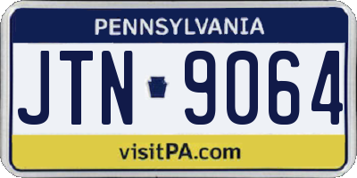 PA license plate JTN9064