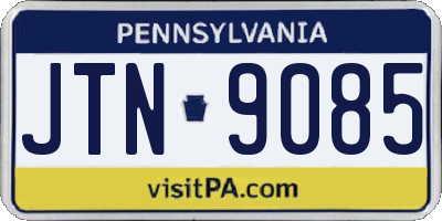 PA license plate JTN9085