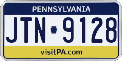 PA license plate JTN9128