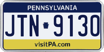 PA license plate JTN9130