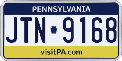 PA license plate JTN9168