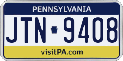 PA license plate JTN9408