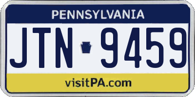 PA license plate JTN9459