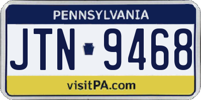 PA license plate JTN9468