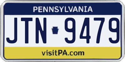 PA license plate JTN9479