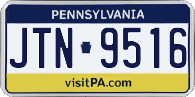 PA license plate JTN9516