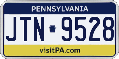 PA license plate JTN9528