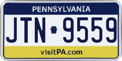 PA license plate JTN9559