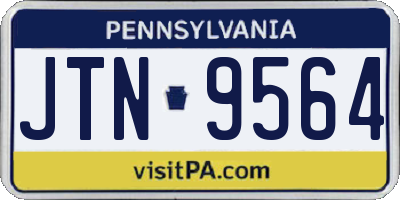 PA license plate JTN9564