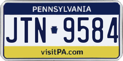 PA license plate JTN9584