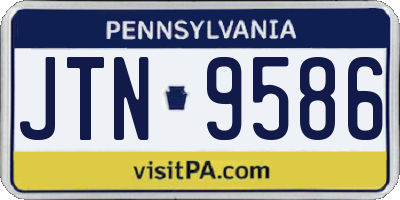 PA license plate JTN9586