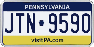 PA license plate JTN9590