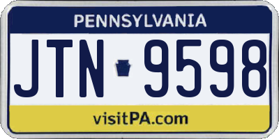 PA license plate JTN9598
