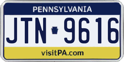 PA license plate JTN9616